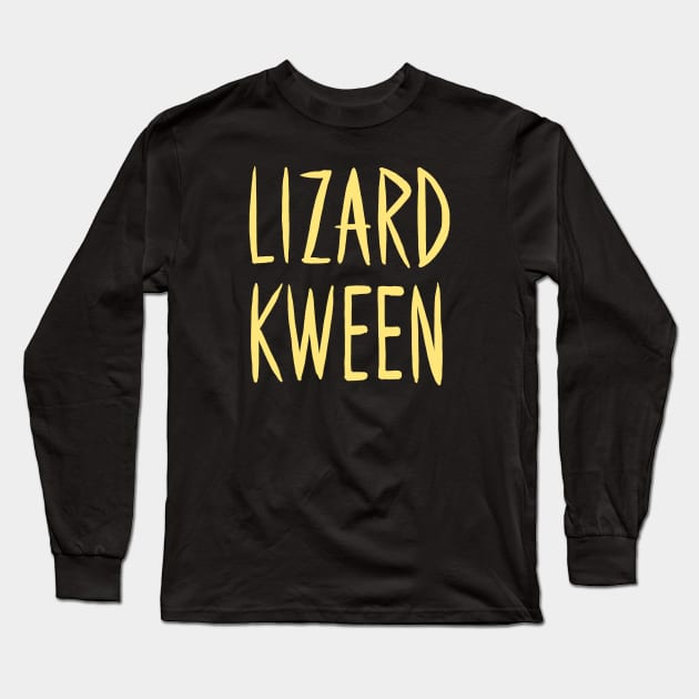 Lizard Kween Long Sleeve T-Shirt by Adamtots